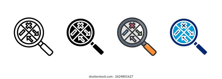 Swot Analysis Icon Set Multiple Style Collection