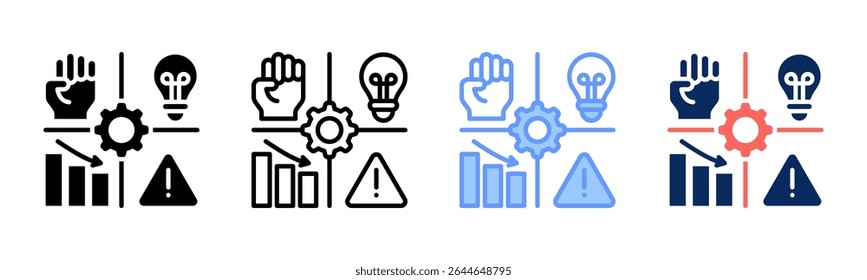 Swot Analysis icon sheet multiple style collection
