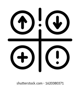 Swot Analysis Icon Vector. Outline Swot Analysis Sign. Isolated Contour Symbol Illustration