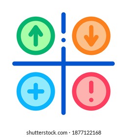 Vector de iconos de análisis de swot. Signo de análisis de swot de esquema. Ilustración de símbolo de contorno aislado