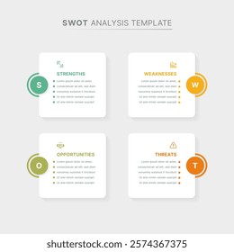 SWOT Analysis Infographic Chart Template Design
