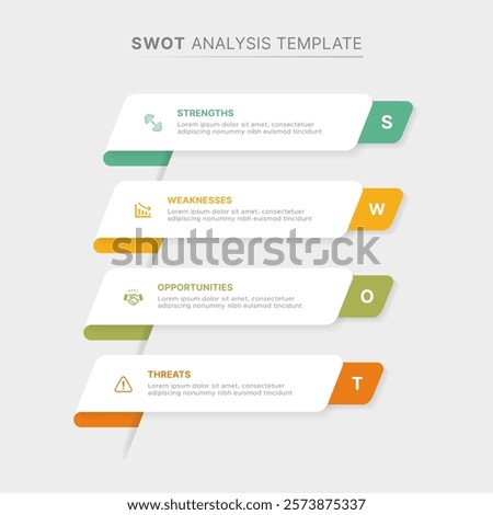 SWOT Analysis Infographic Chart Template Design