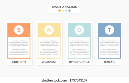 Swot Analysis Infographic Strength Weakness Opportunities Stock Vector ...