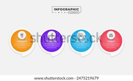 Swot analysis infographic template with icons