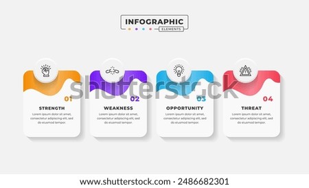 Swot analysis infographic template with icons