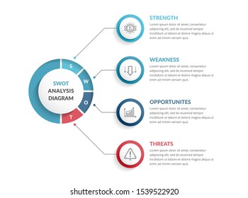 SWOT Analysis, infographic template for web, business, presentations, vector eps10 illustration