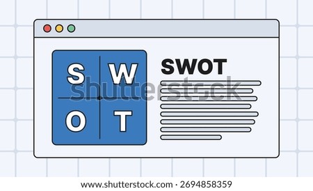 Swot analysis neo brutalism web banner