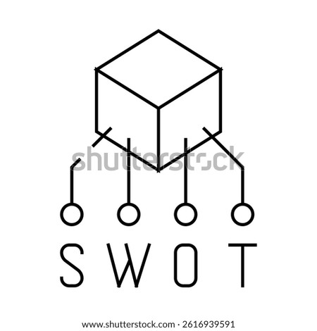 swot analysis production line icon vector. swot analysis production sign. isolated contour symbol black illustration