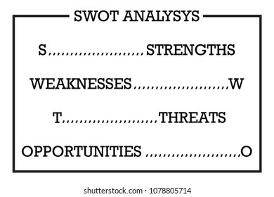 SWOT Analysis table template with Strength, Weaknesses, opportunities and threat that infographic design template, 4 rectangle text boxes for presentation, report and project management tool.