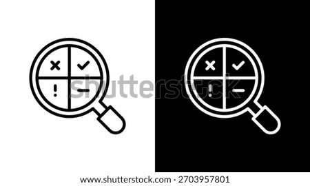 Swot Analysis White Icon Set Design