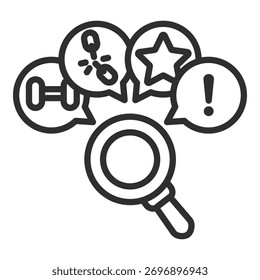 Coleção de vetor único de ícone Swot