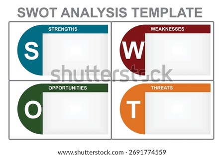 SWOT management model. vector illustration	