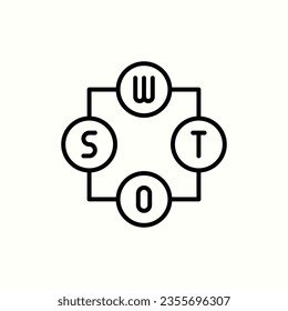 swot, matrix, opportunities black icon , isolated icon in light background, perfect for website, blog, logo, graphic design, social media, UI, mobile app