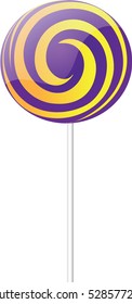 Swril lollipop candy vector icon