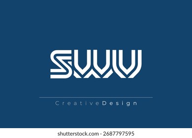 SWV Creative Design de logotipo de letra moderna exclusivo. Elegante Monograma Logo Design com elementos decorativos e tipografia