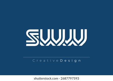SWW Creative Unique Modern Letter Logo Design. Elegantes Monogramm-Logo-Design mit dekorativen Elementen und Typografie
