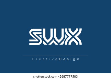 SWX Creative Unique Modern Letter Logo Design. Elegant Monogram Logo Design with Decorative Elements and Typography