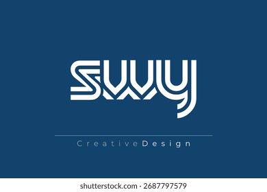 SWY Creative Diseño de Logo de Letra Moderna Única. Diseño elegante del logotipo del monograma con los Elementos decorativos y la tipografía