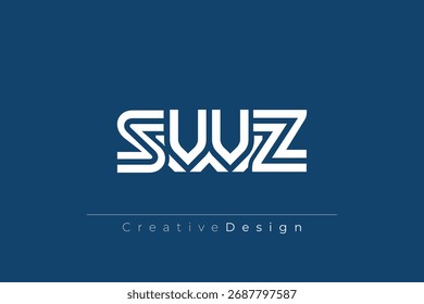 SWZ Creative Unique Modern Letter Logo Design. Elegant Monogram Logo Design with Decorative Elements and Typography