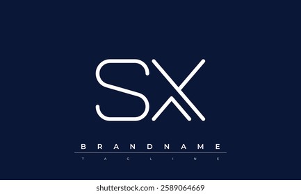 SX Abstract letter logo. This logo icon incorporate with abstract shape in the creative way