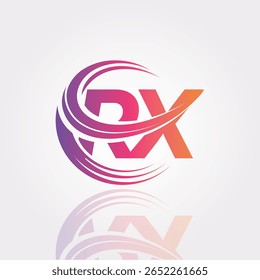 SX Creative Gradient Swirl Monogram Logo – Modern Abstract Letter mark Design for Professional Branding and Digital Identity