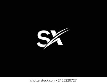 SX  creative latter logo design and initial logo