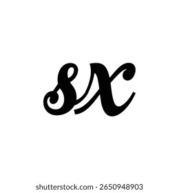 sx creative negative space logo design that combines minimalism and hidden meaning for unique brand identity.