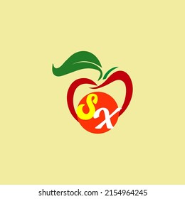 SX Fresh Fruit Logo Royalty Free Vectors, And Stock Illustration for company