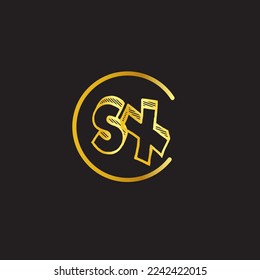 SX Golden Color Letters logo 