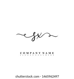 SX Initial beauty floral logo template