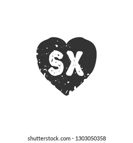 SX Initial Handwriting logo template vector