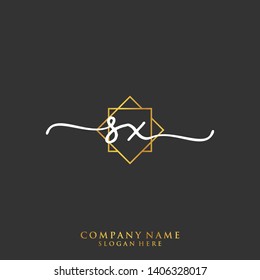 SX Initial handwriting logo template