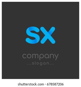 sx Letter Logo, alphabet logo design.