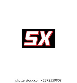 SX letter logo creative design with vector graphic SX simple and modern logo
