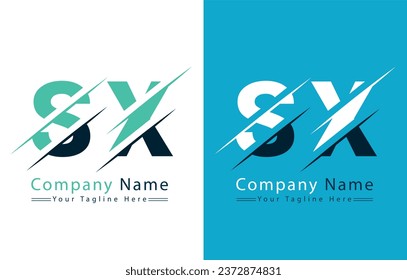 SX Letter Logo Design Concept. Vector Logo Illustration