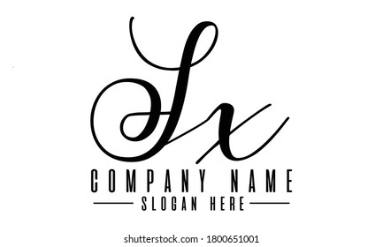 Sx letter logo design, initial Sx logo design template vector