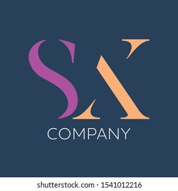 SX logo design. Monogram / company logo. Letters S and X.