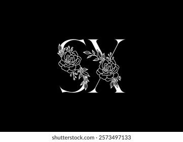 SX logo desing and monogram logo
