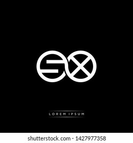 SX S X initial letter linked circle capital monogram logo modern template