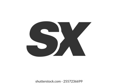 SX Techno Editable Font Logo For Corporate Branding. Bold, Futuristic Design With Unique Typographic Ideas. Minimal Custom Type And Dynamic Letter Variations For Promotion, Printing, And Book Titles