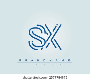 SX Technology Letter Logo Template. This tech letter logo is a graphic mark that uses letters to represent a technology company.
