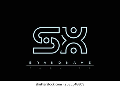 SX Technology Letter Logo Template. This tech letter logo is a graphic mark that uses letters to represent a technology company.