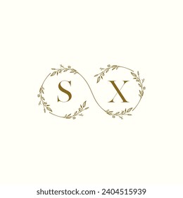 Infinidad de boda SX en un elegante monograma con un diseño profesional de alta calidad que se imprimirá bien