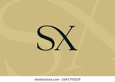 SX or XS letter logo icon design. Classic style luxury initials monogram.