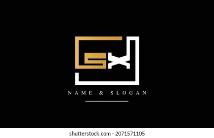 SX, XS, S, X abstract letters logo monogram