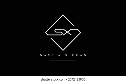 SX, XS, S, X abstract letters logo monogram