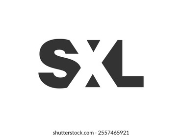 SXL logo design. Initial letter S X L bold font style for tech startups, consulting, corporate branding. Creative company name, headlines typography identity, trendy logotype. Vector illustration.