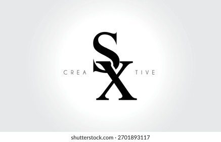 SXsx Elegant Serif Monogram Logo – Luxury Lowercase Typographic Lettermark for Modern Branding