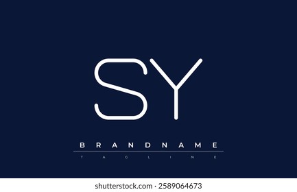 SY Abstract letter logo. This logo icon incorporate with abstract shape in the creative way