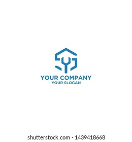 SY Constuction Logo Design Vector